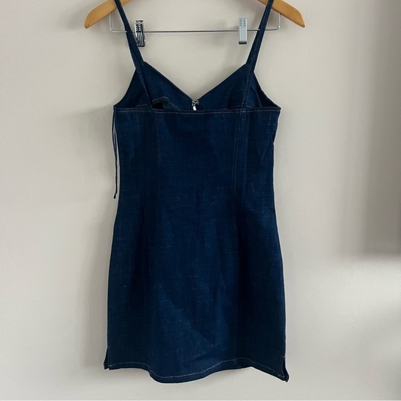 Wild Honey | NWT Denim Zip Detail Mini Dress - Picture 2 of 5